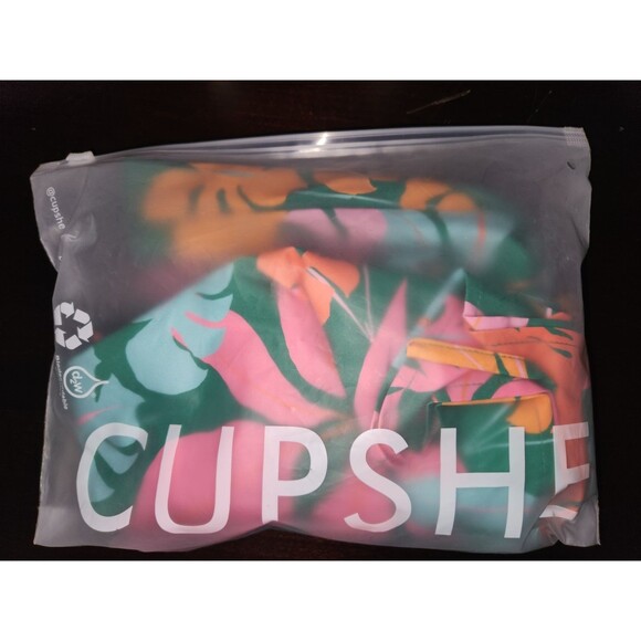 *NWT* Cupshe Tropical Leaf Print Plunge Mini Dress | Coverup | Size Medium - Picture 7 of 8